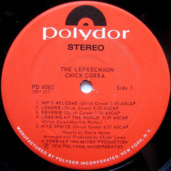 Chick Corea : The Leprechaun (LP, Album)