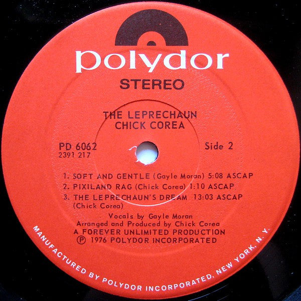 Chick Corea : The Leprechaun (LP, Album)