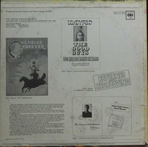 The Firesign Theatre : Waiting For The Electrician Or Someone Like Him (LP, RE)