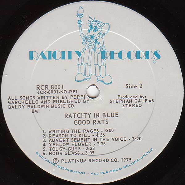Good Rats : Ratcity In Blue (LP, Album, RE)