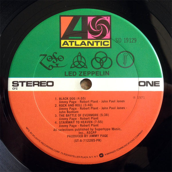 Led Zeppelin : Untitled (LP, Album, Club, RE, CRC)