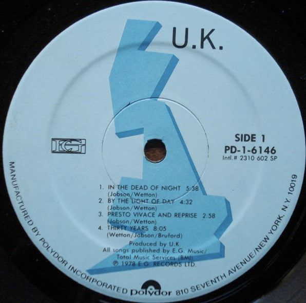 U.K.* : U.K. (LP, Album, Spe)