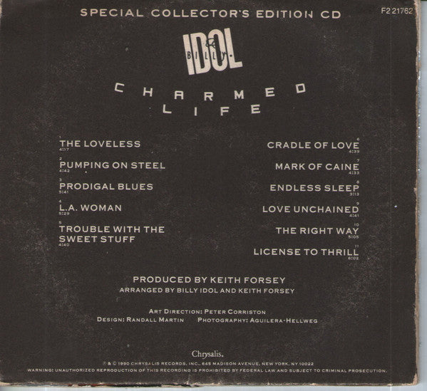 Billy Idol : Charmed Life (CD, Album, S/Edition)