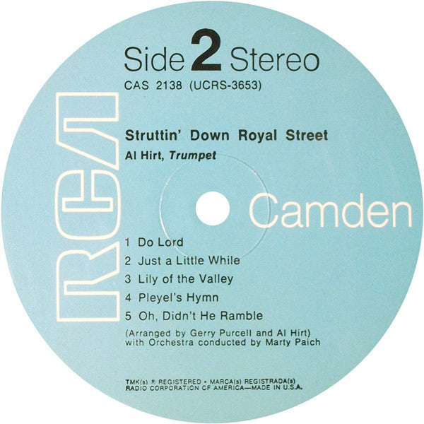 Al Hirt : Struttin' Down Royal Street (LP, Album, RE, Ind)