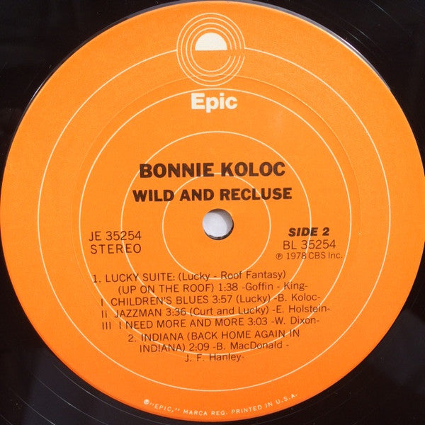 Bonnie Koloc : Wild And Recluse (LP, Album)