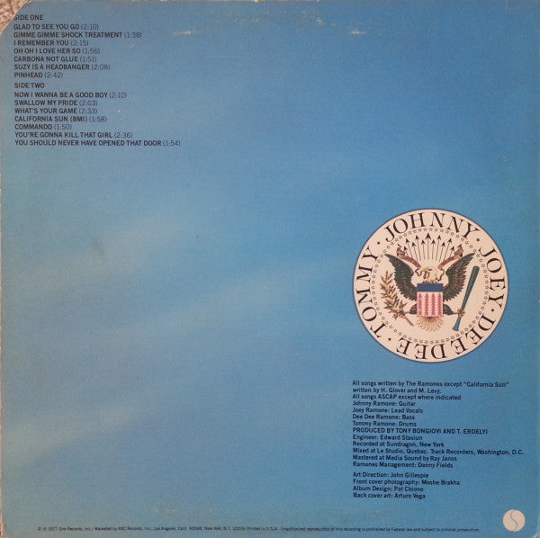 Ramones : Leave Home (LP, Album, San)