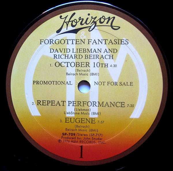 David Liebman / Richard Beirach : Forgotten Fantasies (LP, Album, Promo)
