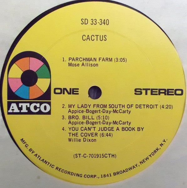 Cactus (3) : Cactus (LP, Album, CTH)