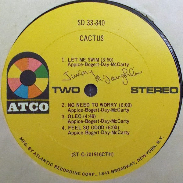 Cactus (3) : Cactus (LP, Album, CTH)