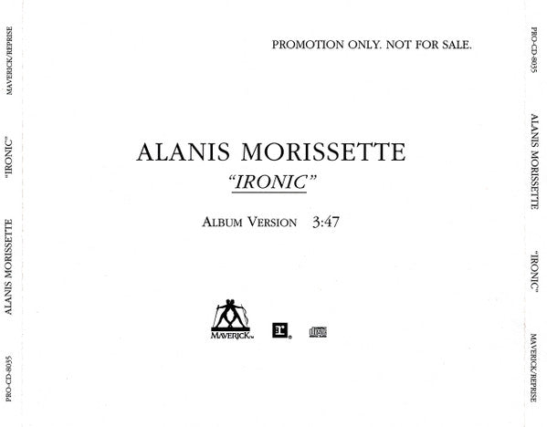 Alanis Morissette : Ironic (CD, Single, Promo)