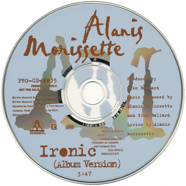 Alanis Morissette : Ironic (CD, Single, Promo)