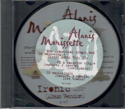 Alanis Morissette : Ironic (CD, Single, Promo)