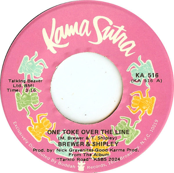 Brewer And Shipley : One Toke Over The Line (7")