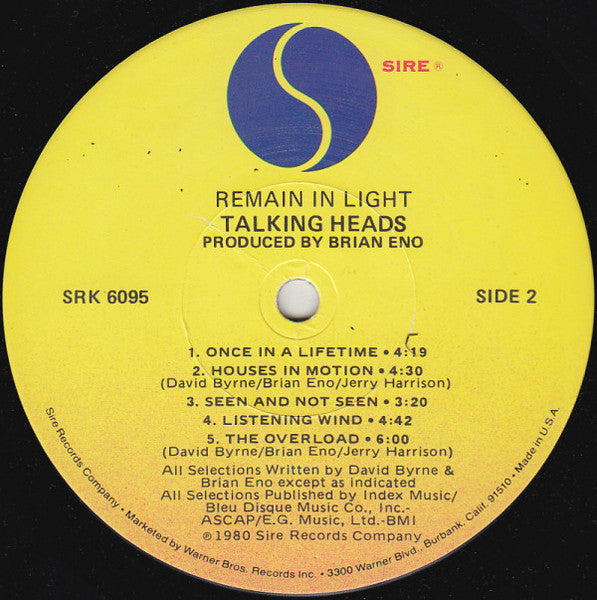 Talkingheads* : Remain In Light (LP, Album, Los)