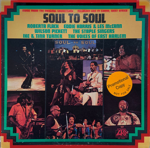 Various : Soul To Soul (Music From The Original Soundtrack - Recorded Live In Ghana, West Africa) (LP, Promo, Gat)