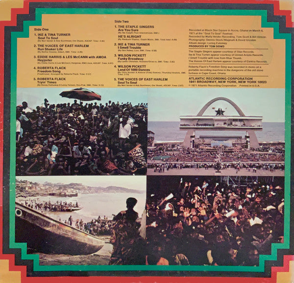 Various : Soul To Soul (Music From The Original Soundtrack - Recorded Live In Ghana, West Africa) (LP, Promo, Gat)