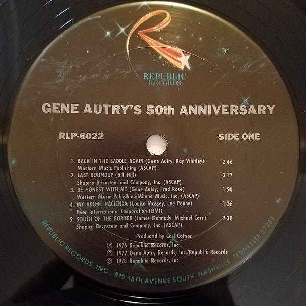 Gene Autry : Gene Autry 50th Anniversary (2xLP, Comp, Gat)