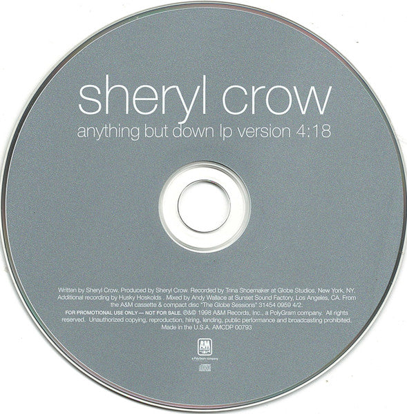 Sheryl Crow : Anything But Down (CD, Single, Promo)