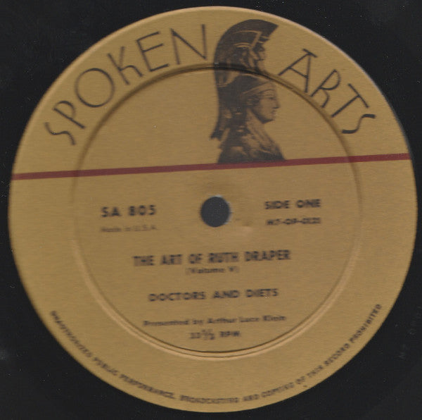 Ruth Draper : The Art Of Ruth Draper Vol. V (LP)