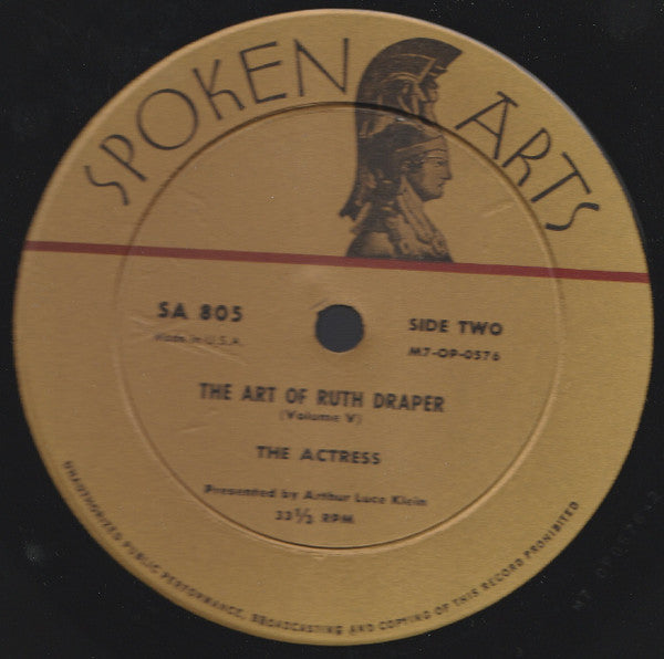 Ruth Draper : The Art Of Ruth Draper Vol. V (LP)