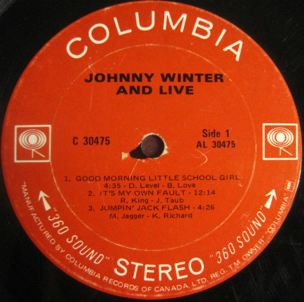 Johnny Winter And : Live Johnny Winter And (LP, Album)