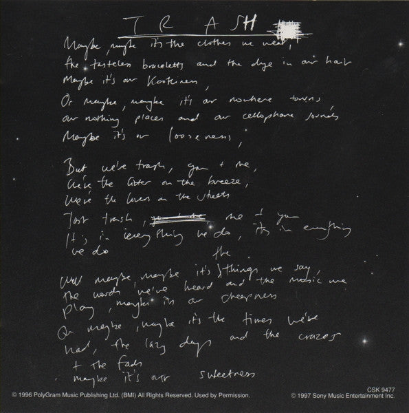 The London Suede* : Trash (CD, Single, Promo)