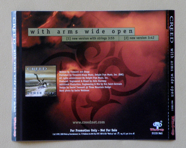 Creed (3) : With Arms Wide Open (CD, Single, Promo)