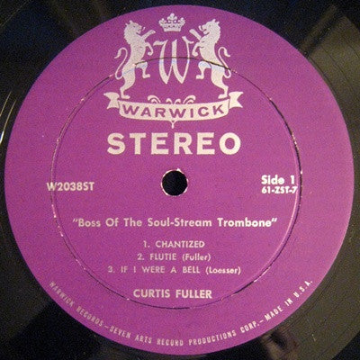 Curtis Fuller : Boss Of The Soul-Stream Trombone (LP, Album)