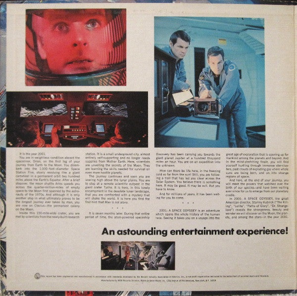 Various : 2001: A Space Odyssey (Music From The Motion Picture Sound Track) (LP, Album, RE, RP, She)