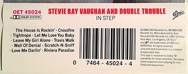 Stevie Ray Vaughan & Double Trouble : In Step (Cass, Album, Dol)