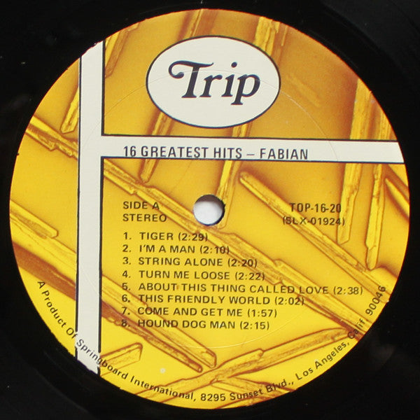 Fabian (6) : 16 Greatest Hits (LP, Comp)