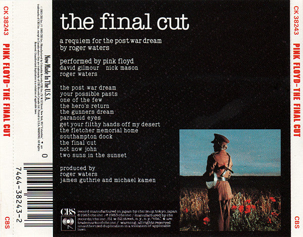 Pink Floyd : The Final Cut (CD, Album, RE)