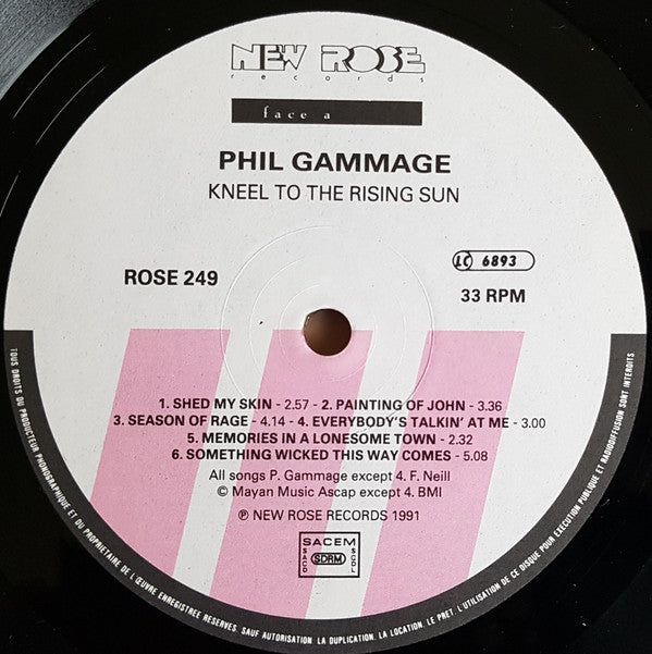 Phillip Gammage : Kneel To The Rising Sun (LP, Album)