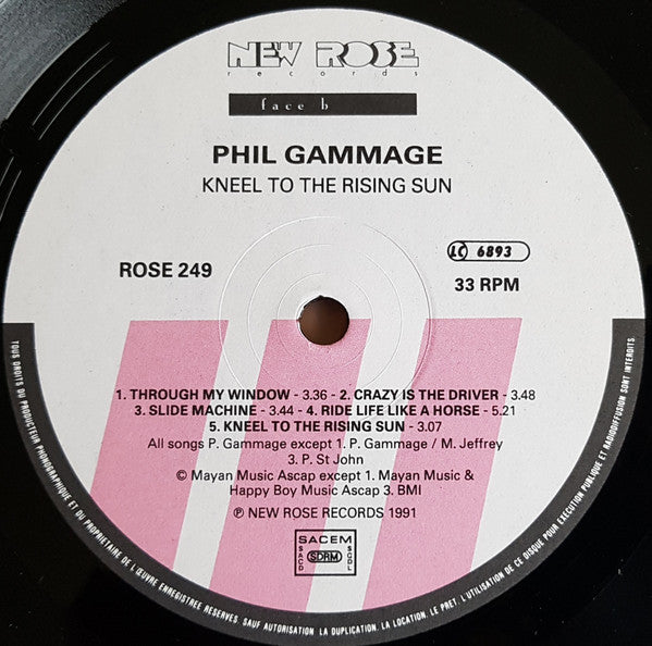 Phillip Gammage : Kneel To The Rising Sun (LP, Album)