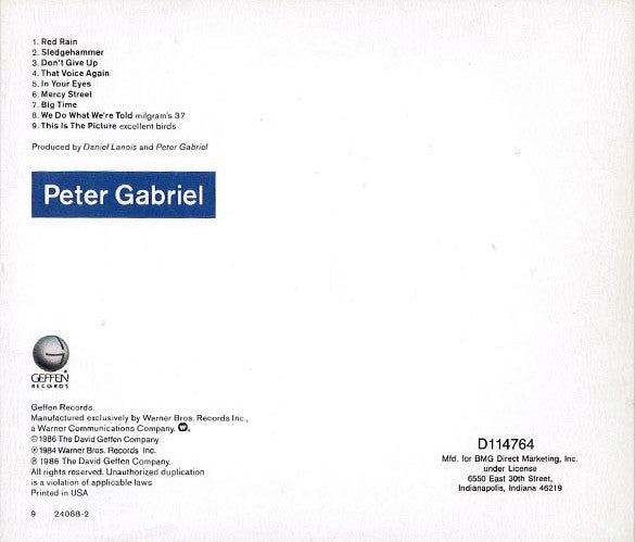 Peter Gabriel : So (CD, Album, Club, RE)