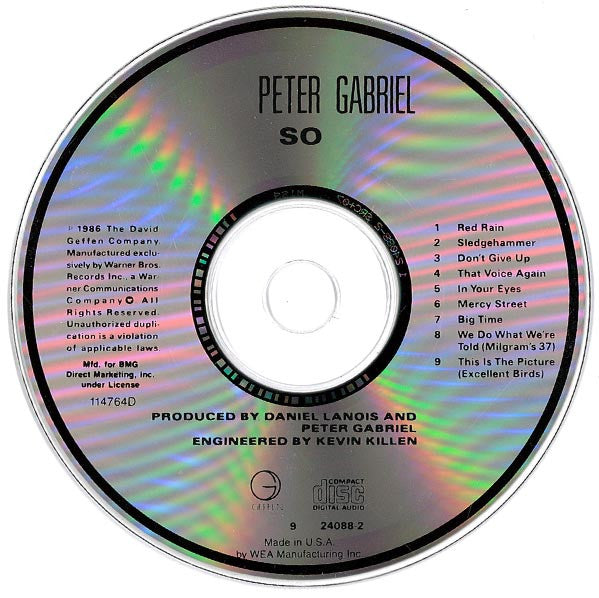 Peter Gabriel : So (CD, Album, Club, RE)