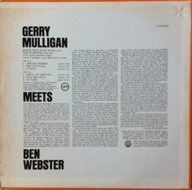 Gerry Mulligan Meets Ben Webster : Gerry Mulligan Meets Ben Webster (LP, Album, Mono, RE, MGM)
