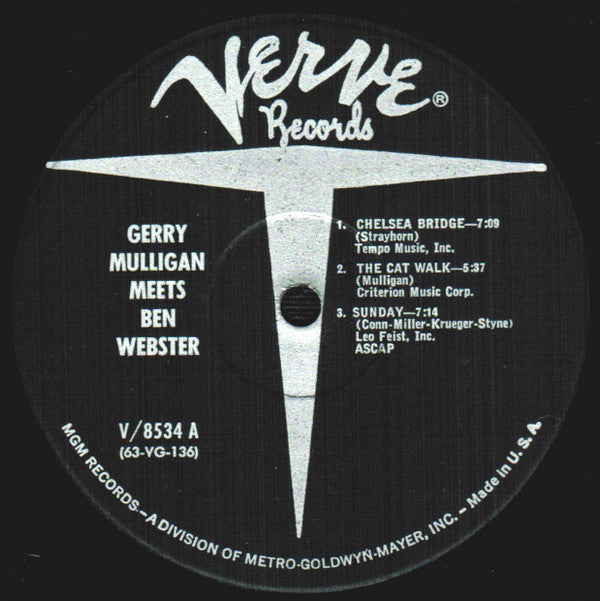 Gerry Mulligan Meets Ben Webster : Gerry Mulligan Meets Ben Webster (LP, Album, Mono, RE, MGM)