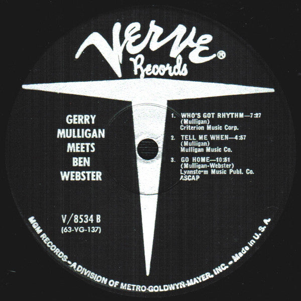 Gerry Mulligan Meets Ben Webster : Gerry Mulligan Meets Ben Webster (LP, Album, Mono, RE, MGM)