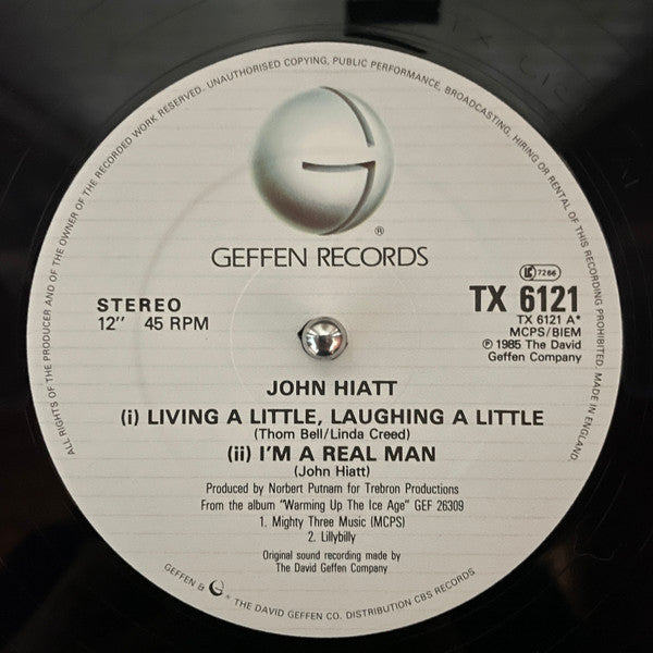 John Hiatt : Living A Little Laughing A Little (12")