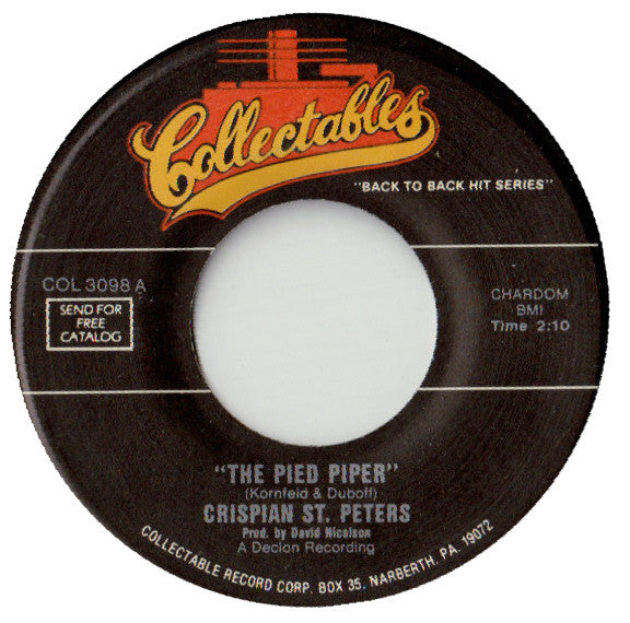 Crispian St. Peters : The Pied Piper / Changes (7", RE)