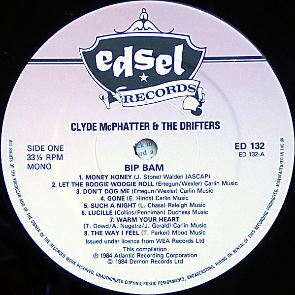 Clyde McPhatter And The Drifters : Bip Bam (LP, Album, Comp, Mono)