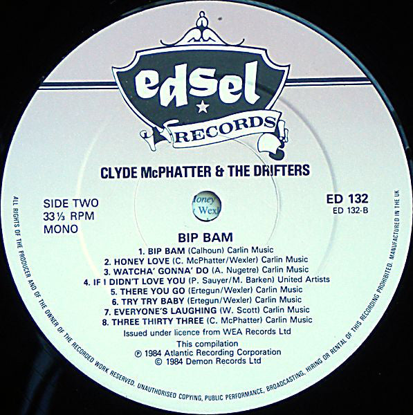 Clyde McPhatter And The Drifters : Bip Bam (LP, Album, Comp, Mono)