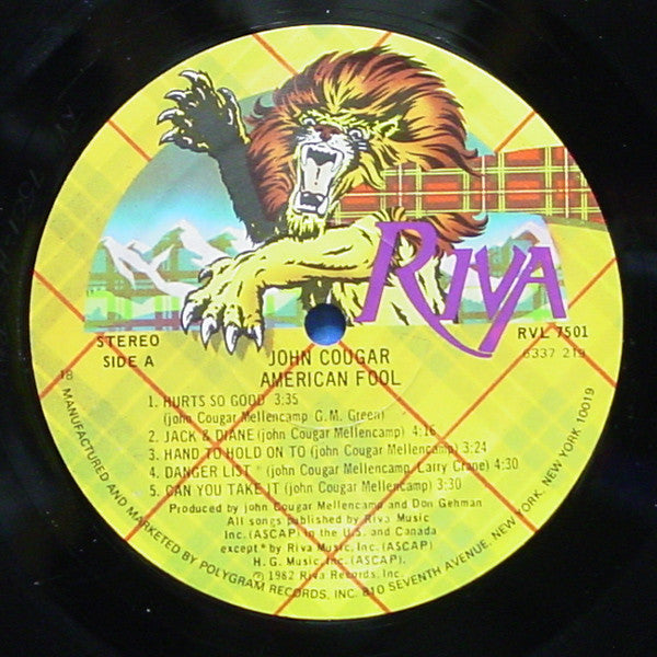 John Cougar* : American Fool (LP, Album, 18 )