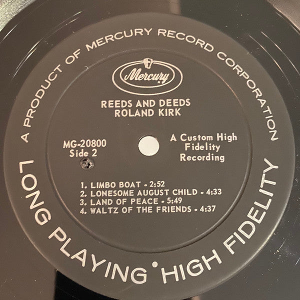 Roland Kirk : Reeds & Deeds (LP, Album, Mono)