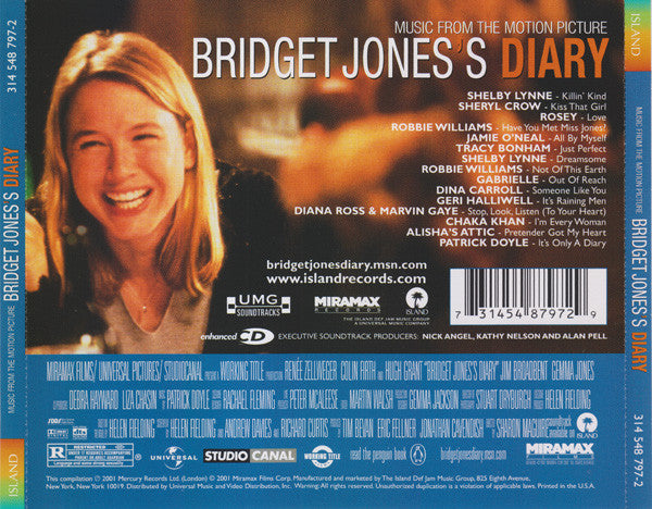 Various : Music From The Motion Picture Bridget Jones's Diary (CD, Comp, Enh)