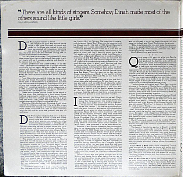 Dinah Washington : The Jazz Sides (2xLP, Album, Comp)