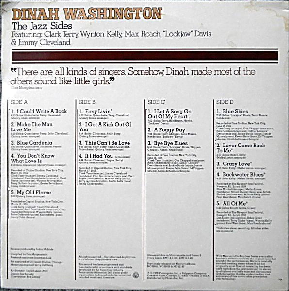 Dinah Washington : The Jazz Sides (2xLP, Album, Comp)