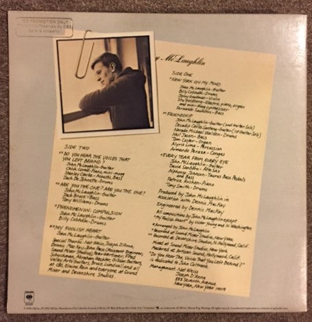 Johnny McLaughlin* : Electric Guitarist (LP, Album, Promo, Gat)