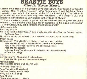 Beastie Boys : Check Your Head (Cass, Promo, Smplr, Dol)
